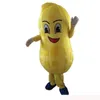 Leistung gelbe Erdnüsse Maskottchen Kostüm Halloween Weihnachten Fancy Party Kleid Cartoon Charakter Anzug Karneval Unisex Erwachsene Outfit