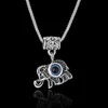 Turkish Blue Evil Eye Pendants Colliers pour femmes Elephant Elephant Butterfly Pendant Choker Clavicule Chain Girls Bijoux Bonne chance G1206