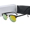 اتجاه الموضة نصف إطار الرجال نساء Ray نظارات شمسية Retro Driving UV400 Sun Glasses PC + سبيكة الحظر الفاخرة المصممين العلامة التجارية المعدنية