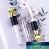 5ml Tubi vuoti trasparenti per lucidalabbra Tubi per balsamo per labbra in plastica Rossetto Mini contenitore cosmetico per campioni con tappo oro / argento / nero