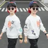 ボーイズズスプリングTシャツスプリング韓国韓国の子供のウェアミディアムビッグキッズ '外国スタイルの子供用長袖Tシャツ