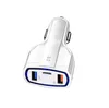 35W 7A 3 Ports Fast Car Chargers Typ C USB Charger QC 3.0 Snabbladdadapter för mobiltelefon GPS -surfpladdare