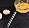 Mini Whisk Egg Beater Mixer Shaker Tools Rostfritt Stål Push Hands Whisks Stirrer Hand Eggs Beaters Home Köksverktyg