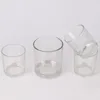 220ml 315ml 450ml empty clear glass candle jar with metal bamboo cork lid for candle making in bulk wholesale price ship by sea only