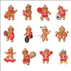 Charms Jewelry Findings & Components Mix Christmas Xmas Tree Ornaments Santa Claus Snowflake Snowman Pendants Diy Aessories Wholesale Drop D