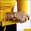 Link, Bracciali Bracciale per gioielli Bracciale con design geometrico dorato Mtielement Catena da donna Abito di nicchia Bracciale Moda Aessoriessuit Drop Delivery 2021