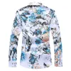 Autumn Men's Long Sleeve Flower Shirt Chinese Style Printing Fashion Business Slim Fit Casual Shirts Plus Size 5XL 6XL 7XL 210714