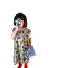 Vintage enfant en bas âge filles mode glands robe fleurs coton lin Ins pour enfants Lovly été a-ligne vêtements 210529