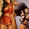 NXY Bondage Seksspeeltjes Voor Koppels Harnas Game Dames Lederen BDSM Punk Verstelbare Jarretel Riem Y Lingerie Gothic Fashion Baillen Beha Rave 1211