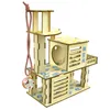 Fournitures pour petits animaux T21D, Villa en bois, maison pour Hamster, habitat de nidification, cabane de jeu en bois naturel