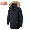 Uomo Inverno Casual Classico Lungo Collo di Pelliccia di Spessore Parka Cappotto del Rivestimento Degli Uomini Outwear Con Cappuccio Tasche Impermeabili Giubbotti Parka da Uomo 211008