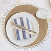 Mats pads geweven ronde boho placemats katoen linnen placemat met pompom bal neutrale rustieke tablemats voor kerstcadeau