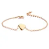 Alloy Chain Anklet Femme Girl Gifts Beach Leg Bracelet For Women Charm Beaded Heart-shaped Pendant