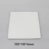 Lege Witte hot sublimatie MDF kurk placemat voor warmteoverdracht dye printing DIY custom coaster leeg vierkant 195x195x4mm