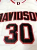 Skickas från USA Stephen Curry #30 Davidson Wildcats College Baskettröja Sydd Vit Röd Storlek S-3XL Toppkvalitet