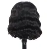 Korte bob-pruik bodygolf kanten voorkant menselijk haar cambodjaanse pruiken vooraf geplukt met babyhaar 8-16 inch