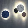 Blauw wandlicht kristallen slaapkamer lamp led houten gang woonkamer bedlampen