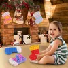 Julstrumpor Silikon Fidget Leksaker Purse Väska Push Bubble Sex Toy Kids Sensory Stress Reliever Barn Xmas Gifts Retail