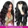 Hd Lace Frontal Wig 13x6 180% Brazilian Body Wave With Baby Hair Transparent Front Human Wigs