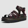Lyxdesigner Sandaler Kvinnor Black Summer Causal Shoes Bekväm äkta läderspänne Dr Martin Platform Sandaler Storlek 35-409609494