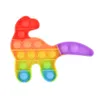 Rainbow Bubble Fidget Сенсорная декомпрессионная игрушка Аутизм Особое нуждающиеся Стресс Возвратные Игрушки Взрослые Дети Смешные Антистресс с OPP Сумки Оптом