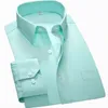 S ~ 7XL Oversized Shirt Mężczyźni Regularny Fit Square Collar Długie Rękaw Sukienka Koszule Dla Mężczyzn Solidni Twill Paski White Mens Odzież 210708