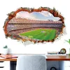 Broken Wall 3D Soccer Field wall stickers for kids baby rooms bedroom home decoration mural poster football sticker art decals Y084215511