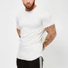 Mode d'été Solide À Manches Courtes T-shirt Hommes Fitness Vêtements Coton O-cou Silm Fit Casual T-shirts plus la taille M-2XL 210707