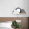 Wandlamp Kinderen LED-voor Slaapkamer Glas Lampenkap Cloud Metalen Cartoon Jongens Bedside Lighting Kinderkamer Meisjes Blaker