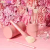 Health and Beauty Products Makeup Brush Docolor Makeup Brush Set 8pcs Pink Brushes Foundation Powder Eyeshadow Eyebrow Face Make Up with Holder 220226