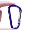 Party Favor Outdoor Safety Buckle Keychain Hook Sport Aluminiumlegering Klättring Nyckelkedja Knapp Carabiner Form Keyring Camping Vandring Hakar YHM837-ZWL