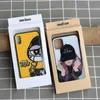 Aangepaste universele verpakking Kraft-papieren doos voor iPhone 13 Pro Max telefoonhoes met doorzichtig PVC-venster Eenvoudig blanco retailpakket AS313