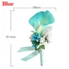 Pins Brooches Wedding Calla Lily Corsage Artificial Flower Brooch Bouquet Boutonniere Clip For Bridal White Seau22