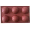 Stampo in silicone a 6 fori per stampi per torte al cioccolato Accessori per uso alimentare Cioccolatini CandyMold Bakeware Gadget da cucina WLL462