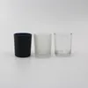 2021 Nieuwe Groothandel 5x6cm Zwart Wit Rood Mat Transparant Glas Kaars Lege Cup DIY Candle Container