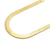 10MM Wide Bone Chain Yellow Gold Filled Men Statement Herringbone Necklace 60cm 2072 Q23901638