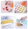 21-Hole Round Shaped Ice Cubs Tools Ices Cubes Maker Jelly Making Mold With Cover Easy to Release (2 Colors) CC0719