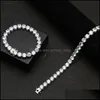 Bijoux Bracelets de tennis en diamant pour hommes Gold Sier Hip Hop Bijoux de haute qualité 8 mm Bracelet de bracelet Drop livraison 2021 MCHVR5851932