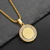 Collane a sospensione Disco di albero Tround Necklace Hip Hop Classical Fashion Gioielli Gold Silver Long Chain for Women Men6354619