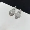 Boucles d'oreilles bijoux femmes diamants concepteur boucle d'oreille clous d'oreille lettre loquet luxes coeur mode argent aiguille Weote