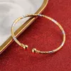 Gold Color Bridal Bangles Bijoux de mariage pour les femmes Bracelets de manchette élégants Cadeaux de fête de l'Inde éthiopienne arabe