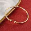 Gold Color Bridal Bangles Wedding Jewelry Dla Kobiet Dziewczyny Bransoletki Mankietów Eleganckie Arabskie Etiopskie Party Party Party