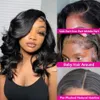 Brazilian Body Wavy Short Bob Lace Front Closed Human Hair Wig Black Female Prepulled Natural Hairline Baby Hair Bleached Knot32602196343