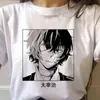 Bungo stray hundar t-shirt kvinnor hajuku anime t shirt osamu dazai nakajima atsushi grafiska tees t shirts sommar kortärmad g220228