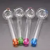 Mini pipes à fumer en verre avec tuyau de brûleur à mazout latéral coloré de 12 cm de longueur Personnaliser