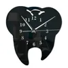 Зеркальный эффект зуба стоматология настенные часы лазерное разрезать декоративную стоматологическую клинику офис украшения зубов уход зубов стоматологический хирург подарок 210325