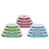 4 Pcs BPA Free Silicone Collapsible Outdoor Lunch Box Food Storage Container Eco-Friendly Microwavable Portable Picnic Camping 211108