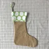 Рождественские чулки мешок носки подарочные сумка рождественские дерево кулон мешковины декоративные носки поставки украшения в горошек волна Wave Windows камины украшения B7796
