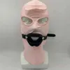 NXY Yetişkin Oyuncaklar Köle Cosplay Fetiş Obedient Açık Ağız Gag Oral Seks Silikon Dudaklar O Halka BDSM Esaret Hood Maskesi Ile Maske Erotik Aksesuar 1207