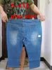 Stil 4xl plus storlek jeans kvinna capri byxor sommarbyxor mitten midja tvättad denim shorts kalvlängd bomull avslappnad kläder